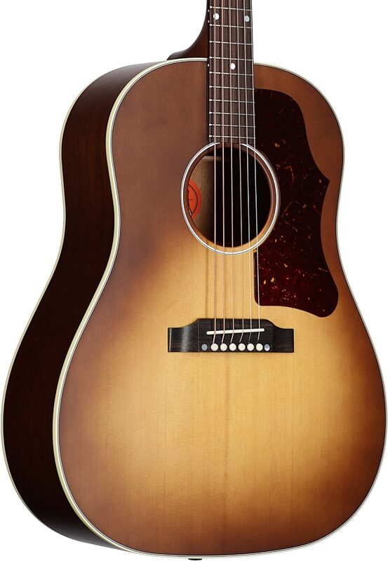 open zoom image for Gibson J-45 '50s Faded Acoustic-Electric Guitar (with Case), Faded Vintage Sunburst, Full Left Front
