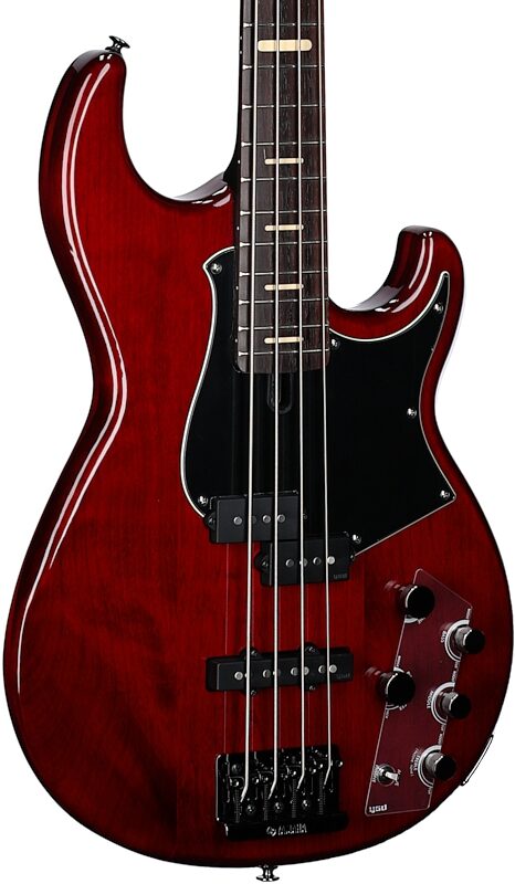 open zoom image for Yamaha BB734A Electric Bass Guitar (with Gig Bag), Fired Red, Open Box (Very Good), Full Left Front