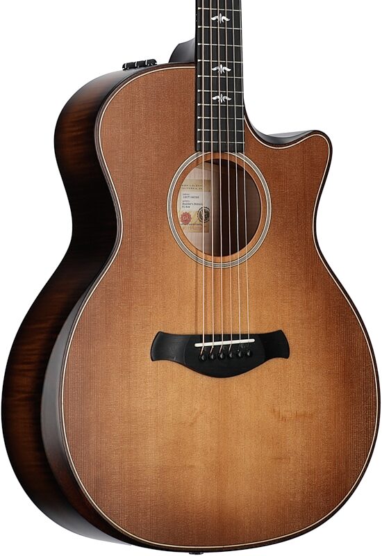 open zoom image for Taylor Builder's Edition 614ce Grand Auditorium Acoustic-Electric Guitar (with Case), Wild Honey Burst, Full Left Front