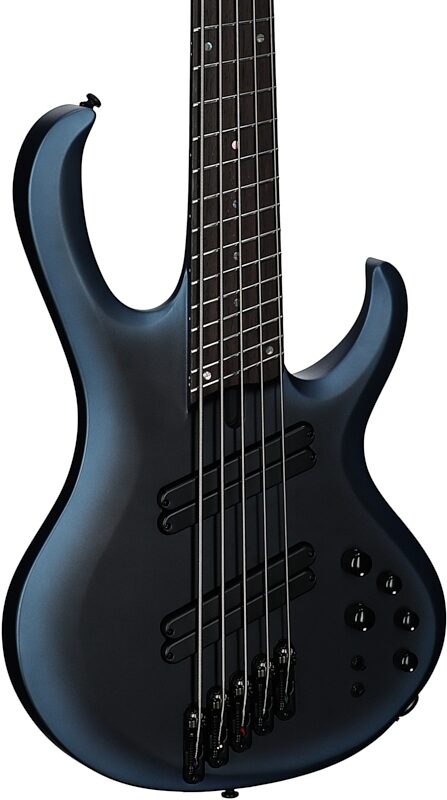 open zoom image for Ibanez BTB605MS Multi-Scale Bass Guitar, 5-String (with Case), Midnight Arctic Ocean, Full Left Front