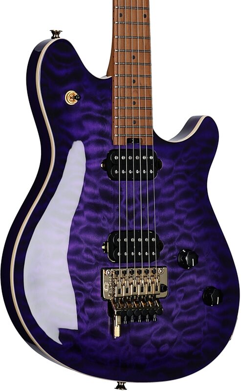 open zoom image for EVH Eddie Van Halen Wolfgang Special Quilted Maple Electric Guitar, Purple Burst, Full Left Front