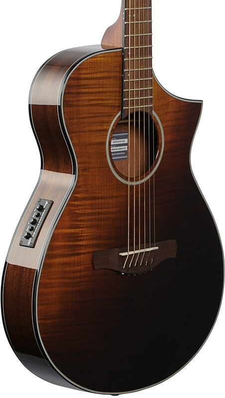 open zoom image for Ibanez AEWC32FM Acoustic-Electric Guitar, Amber Sunset, Full Left Front