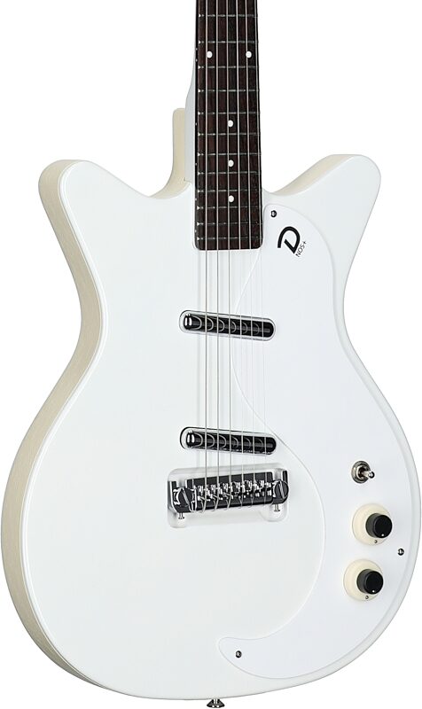 open zoom image for Danelectro '59 MOD NOS Electric Guitar, White, Full Left Front