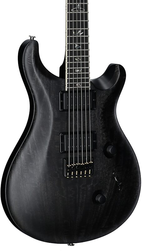 open zoom image for PRS Paul Reed Smith Mark Holcomb Wraparound Electric Guitar (with Case), Gray Black, with Stained Binding, Full Left Front