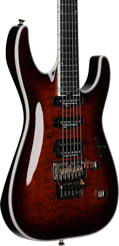 open zoom image for Jackson Pro Plus Soloist SLA3Q Electric Guitar (with Gig Bag), Amber Tiger Eye, Full Left Front