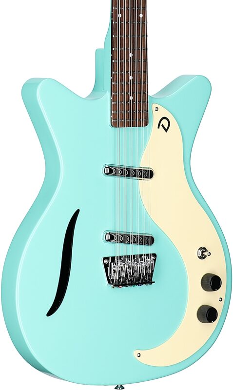 open zoom image for Danelectro 59 Vintage 12-String Electric Guitar, Dark Aqua, Full Left Front