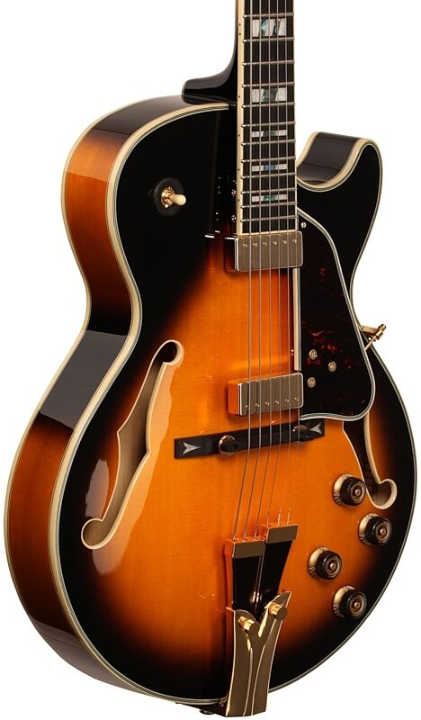 open zoom image for Ibanez GB10SE George Benson Electric Guitar (with Case), Brown Sunburst, Full Left Front