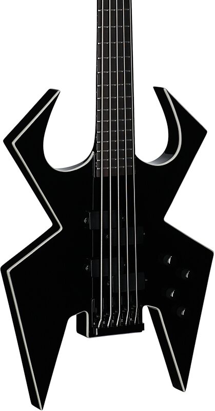 open zoom image for B.C. Rich Widow 5 Legacy Electric Bass, 5-String, Black, Full Left Front