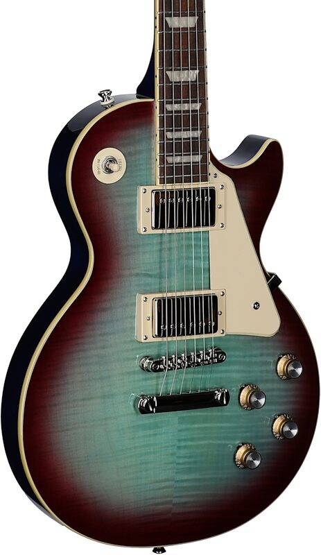 open zoom image for Epiphone Inspired by Gibson Les Paul Standard '60s Electric Guitar (with Gig Bag), Blueberry Burst, Full Left Front