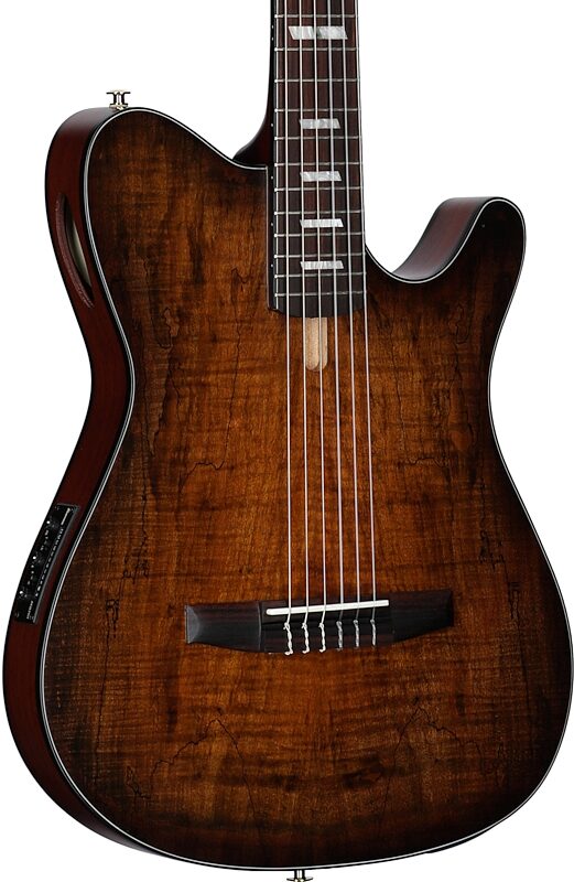 open zoom image for Ibanez FRH20QMN Acoustic-Electric Guitar, Tobacco Burst, Full Left Front