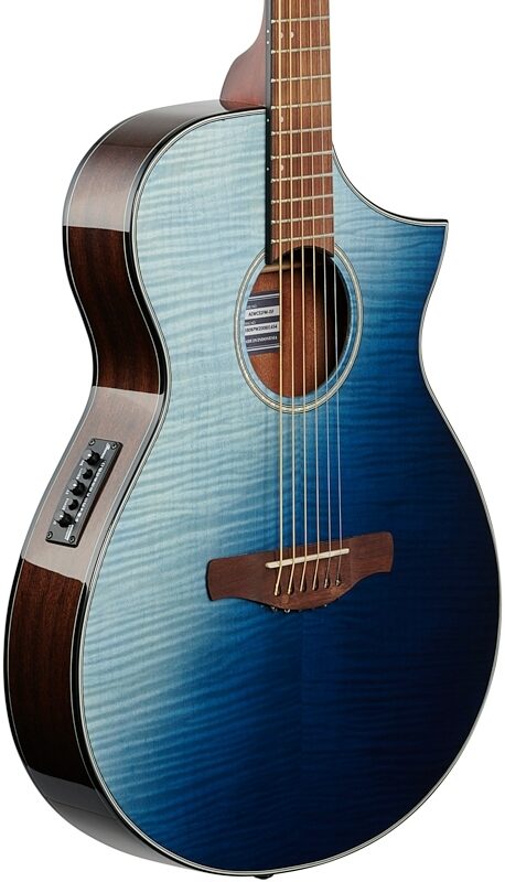 open zoom image for Ibanez AEWC32FM Acoustic-Electric Guitar, Indigo Sunset, Full Left Front