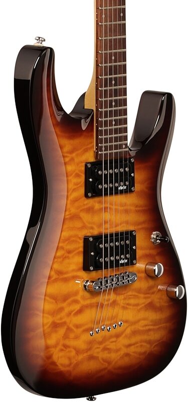 open zoom image for Schecter C-6 Plus Electric Guitar, Vintage Sunburst, Full Left Front