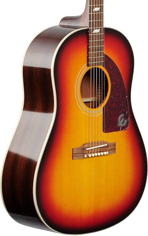 open zoom image for Epiphone Masterbilt Texan Acoustic-Electric Guitar, Faded Cherry Aged Gloss, Full Left Front