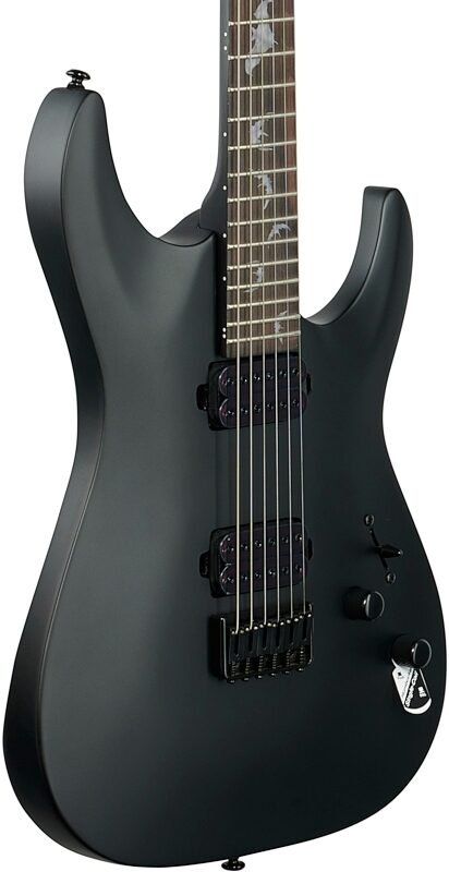 open zoom image for Schecter Damien-6 Electric Guitar, Satin Black, Full Left Front