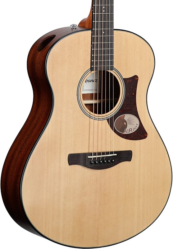 open zoom image for Ibanez AAM50 Advanced Acoustic Guitar, Open Pore Natural, Full Left Front