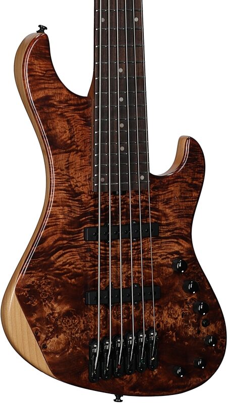 open zoom image for Ibanez MDM1606 Mode Electric Bass, 6-String (with Gig Bag), Natural Mocha Low Gloss, Full Left Front