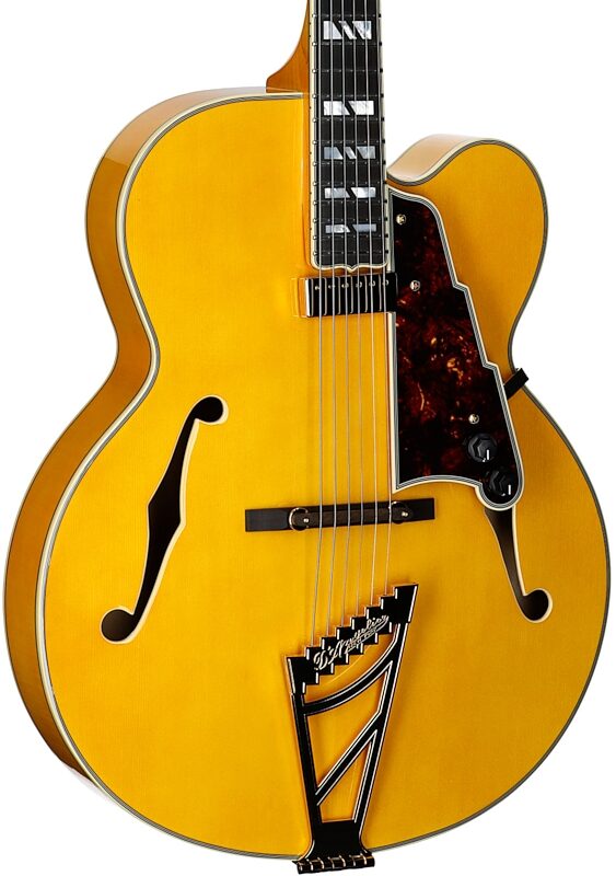 open zoom image for D'Angelico EXL-1 Excel Archtop Electric Guitar (with Case), Amber, Full Left Front