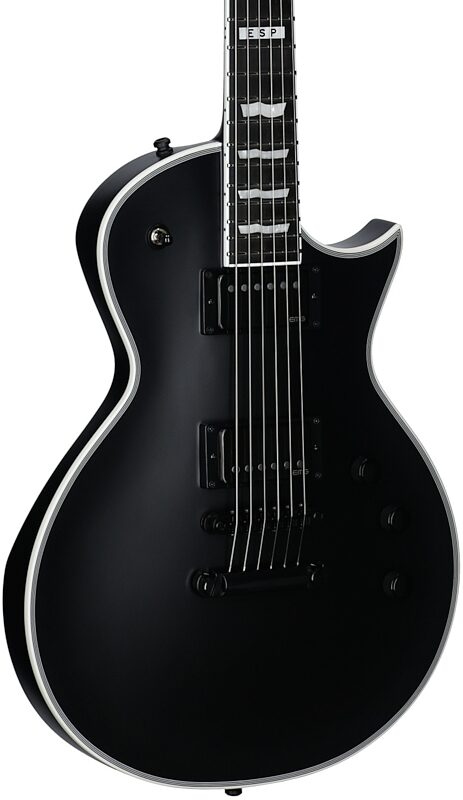 open zoom image for ESP E-II Eclipse Electric Guitar (with Case), Black Satin, Full Left Front