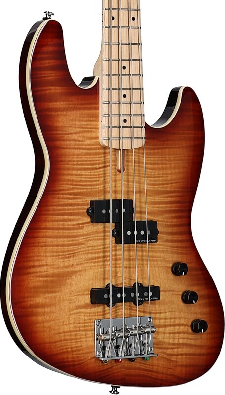 open zoom image for Sire Marcus Miller U5 Electric Bass Guitar, 4-String, Tobacco Sunburst, Full Left Front