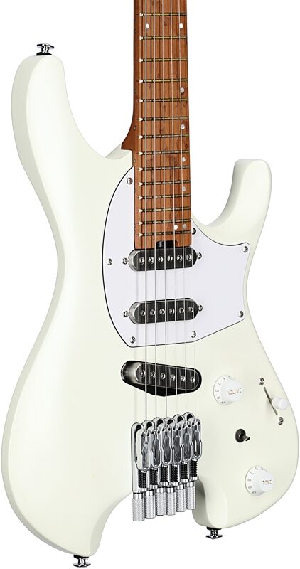 open zoom image for Ibanez ICHI10 Ichika Signature Electric Guitar (with Gig Bag), White, Full Left Front