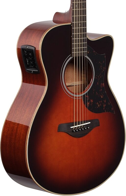 open zoom image for Yamaha AC1M Acoustic-Electric Guitar, Tobacco Brown Sunburst, Full Left Front