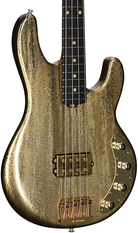 open zoom image for Ernie Ball Music Man 50th Anniversary StingRay Special Electric Bass (with Case), Molten Gold, Full Left Front
