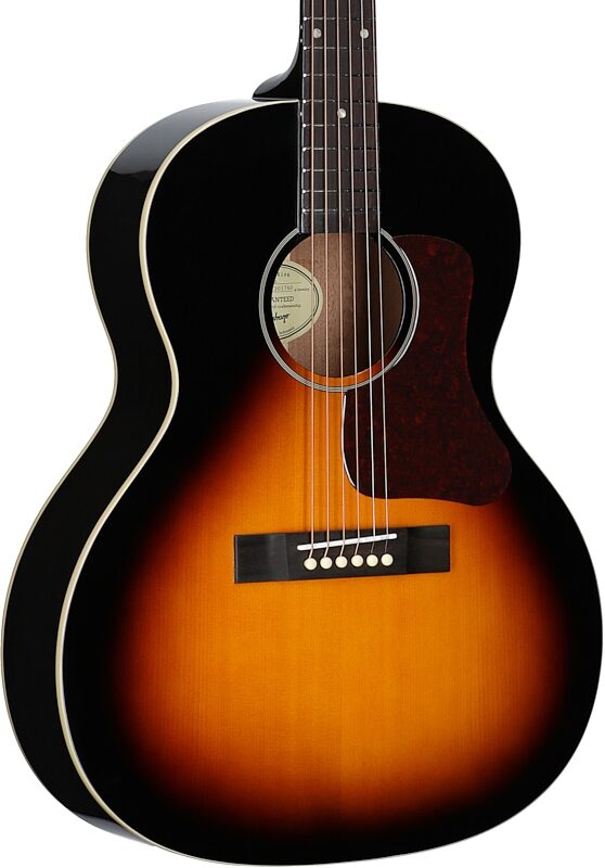 open zoom image for Epiphone Blues King Studio Parlor Acoustic-Electric Guitar (with Gig Bag), Dark Burst, Open Box (Very Good), Full Left Front