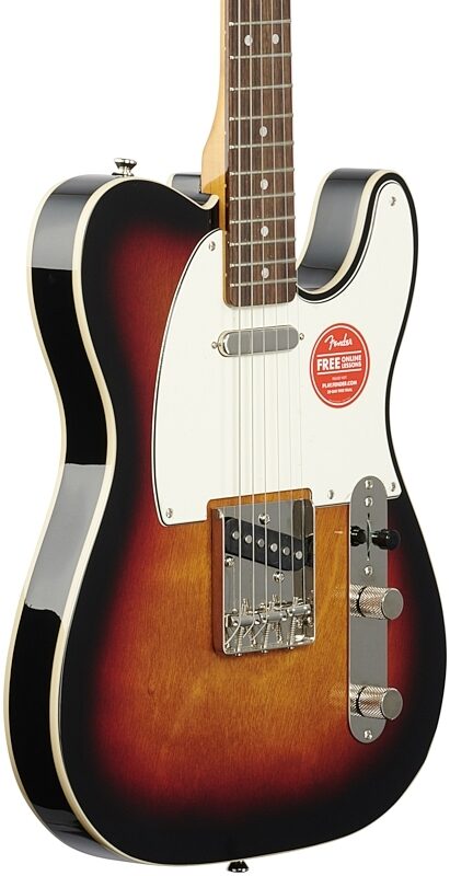open zoom image for Squier Classic Vibe '60s Custom Telecaster Electric Guitar, with Laurel Fingerboard, 3-Color Sunburst, Full Left Front