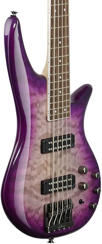 open zoom image for Jackson JS3QV Spectra Electric Bass, 5-String (with Laurel Fingerboard), Purple Phaze, Open Box (Very Good), Full Left Front