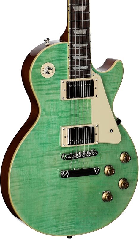 open zoom image for Epiphone Inspired by Gibson Les Paul Standard '50s Electric Guitar (with Gig Bag), Seafoam Green, Laurel Fretboard, Full Left Front
