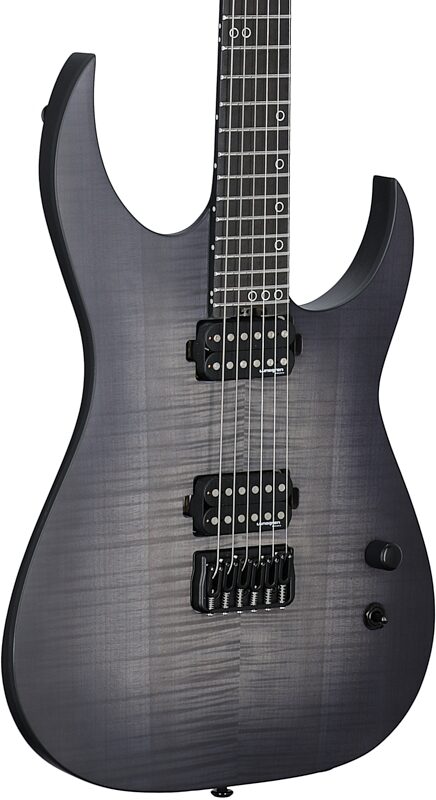 open zoom image for Schecter KM-6 MK-III Keith Merrow Legacy Electric Guitar, Tri-Black Burst, Full Left Front
