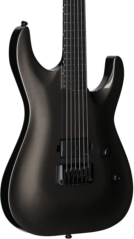 open zoom image for ESP LTD Mick Thomson MT-I Electric Guitar (with Case), Obsidian Metallic, Full Left Front
