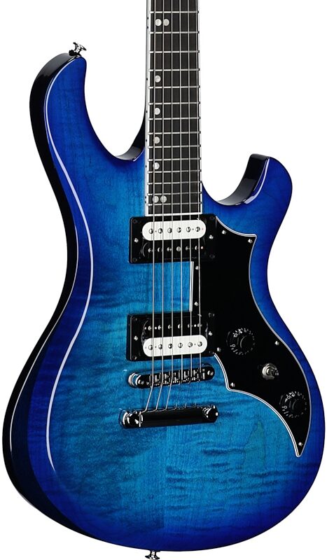 open zoom image for Gibson Victory Figured Top Electric Guitar (with Case), Cobalt Burst, Full Left Front