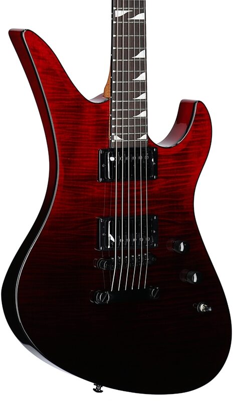 open zoom image for Schecter Avenger Standard Electric Guitar, Blood Burst, Full Left Front