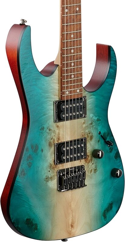 open zoom image for Ibanez RG421PB Electric Guitar, Caribbean Shoreline Flat, Full Left Front
