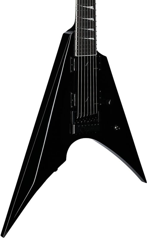 open zoom image for ESP LTD Arrow-1007 Baritone EverTune Electric Guitar, 7-String, Black, Open Box (Good), Full Left Front
