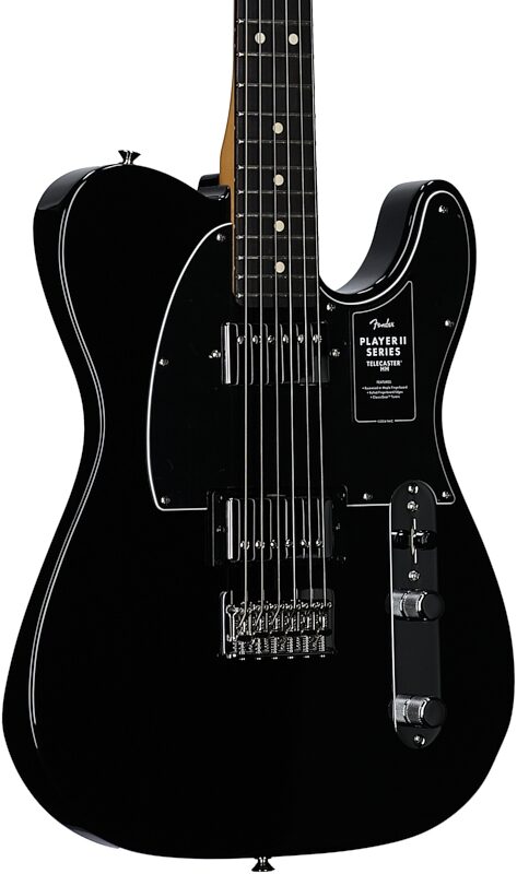 open zoom image for Fender Player II Telecaster HH Electric Guitar, with Rosewood Fingerboard, Black, Full Left Front