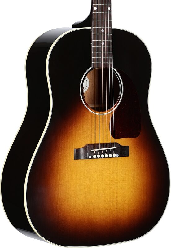 open zoom image for Gibson J-45 Standard Acoustic-Electric Guitar (with Case), Vintage Sunburst, Full Left Front