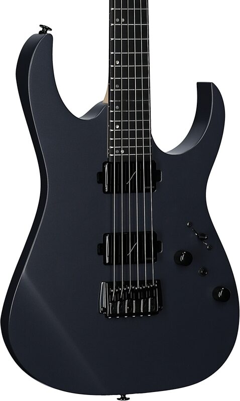 open zoom image for Ibanez RGR5121RB Prestige RGR Electric Guitar (with Case), Gray Metallic Flat, Full Left Front