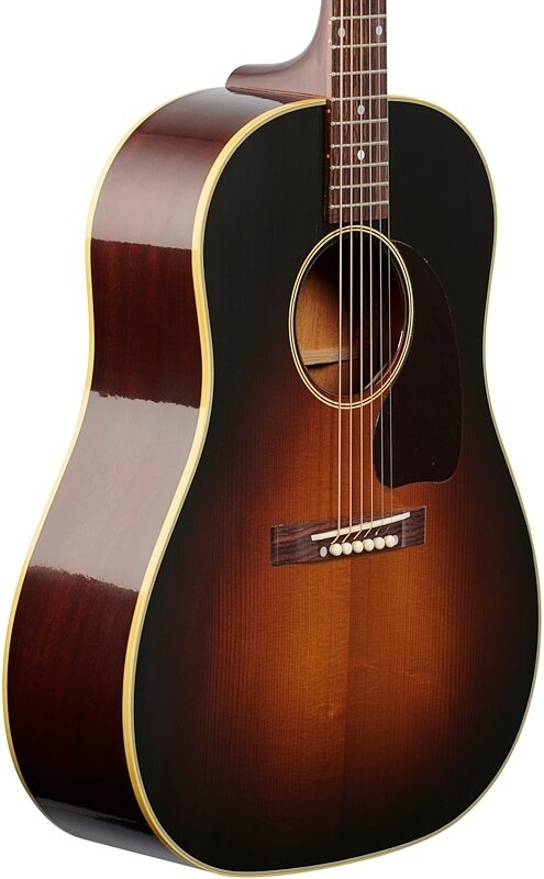 open zoom image for Gibson Custom Shop Historic 1942 Banner J-45 VOS Acoustic Guitar (with Case), Vintage Sunburst, Full Left Front