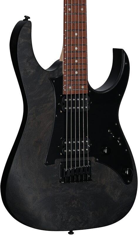 open zoom image for Ibanez RGR431PB Electric Guitar, Charcoal Grey Flat, Full Left Front