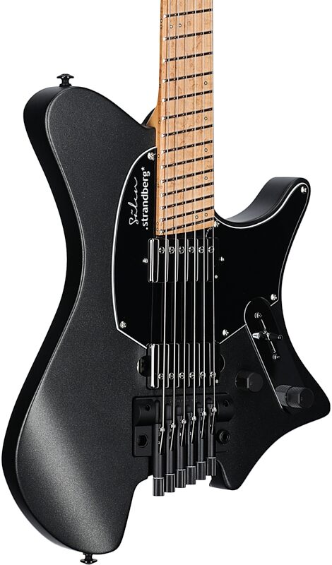 open zoom image for Strandberg Salen Classic NX 6 Tremolo Electric Guitar (with Gig Bag), Black, Full Left Front