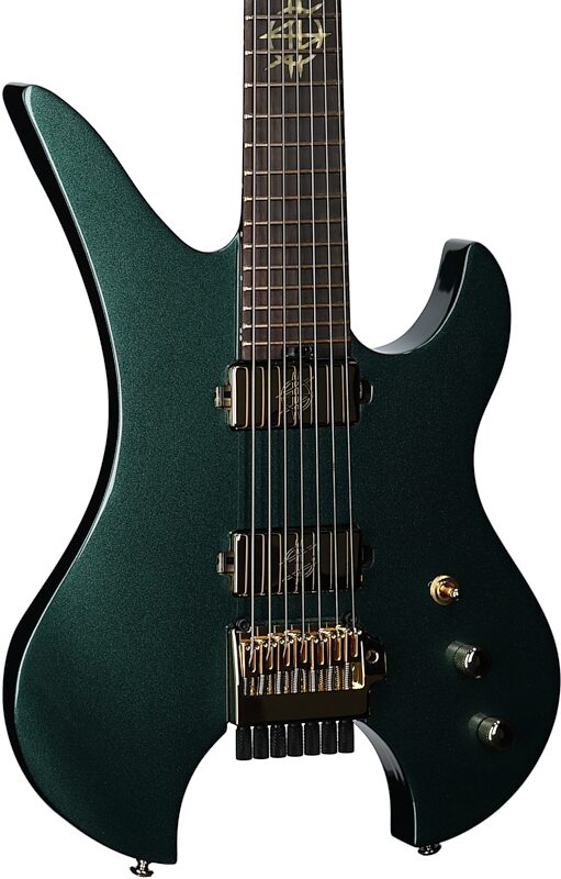 open zoom image for Schecter Synyster Gates 7 Headless Electric Guitar, 7-String, Oak Green Metallic, Full Left Front