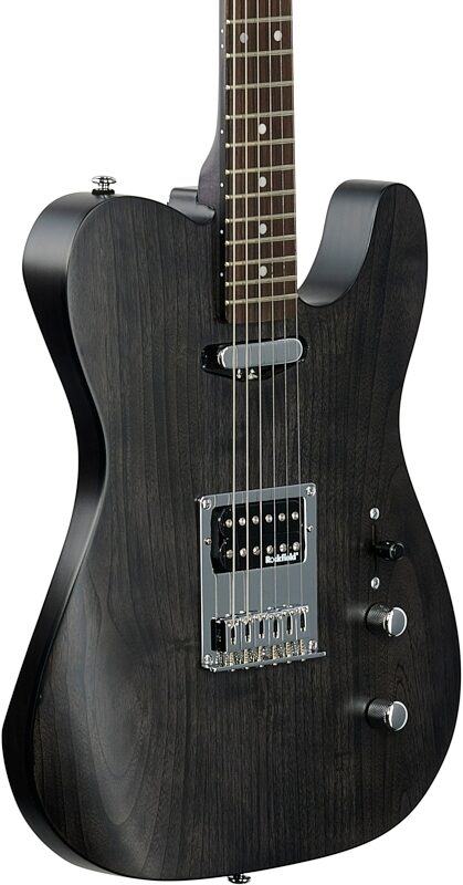 open zoom image for Michael Kelly '54 Open Pore Electric Guitar, Ebony Fingerboard, Black, Full Left Front