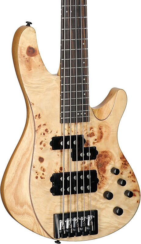 open zoom image for Schecter Reaper-5 Electric Bass, 5-String, Natural Satin, Full Left Front