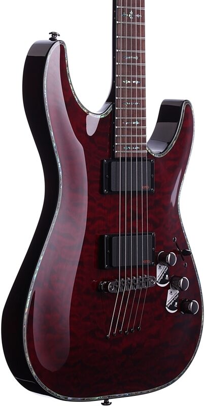 open zoom image for Schecter C-1 Hellraiser Electric Guitar, Black Cherry, Full Left Front