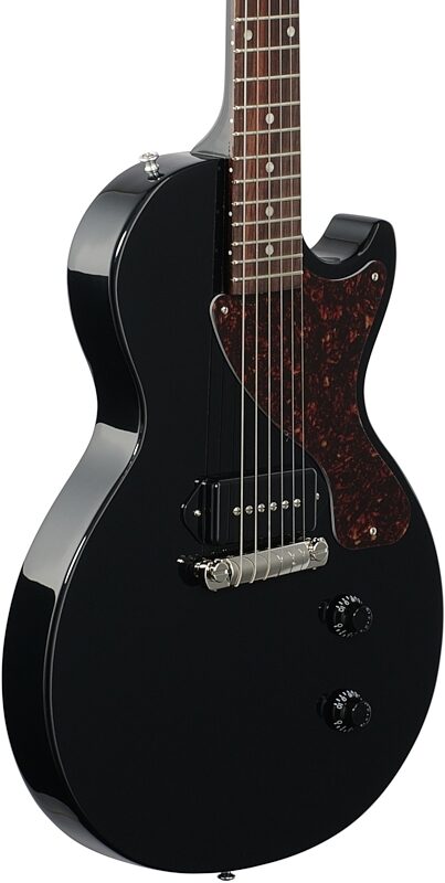 open zoom image for Gibson Les Paul Junior Vintage Electric Guitar (with Case), Ebony, Open Box (Very Good), Full Left Front