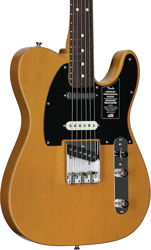 open zoom image for Fender American Pro Classic Hotshot Telecaster Electric Guitar, Rosewood Fingerboard (with Gig Bag), Butterscotch Blonde, Open Box (Very Good), Full Left Front