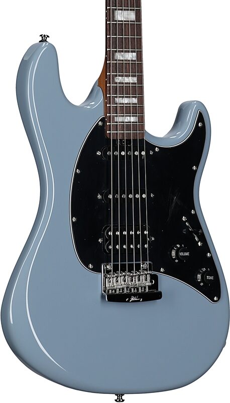 open zoom image for Sterling by Music Man Cutlass CT50 Plus Electric Guitar, Aqua Grey, Rosewood Fretboard, Open Box (Very Good), Full Left Front