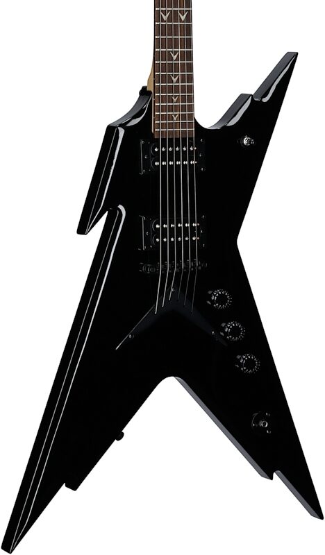 open zoom image for Dean Razorback X Electric Guitar, Classic Black, Full Left Front